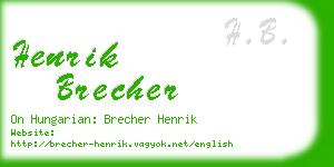 henrik brecher business card